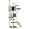 vidaXL Arbre &agrave; chat avec griffoirs en sisal Gris clair 191 cm