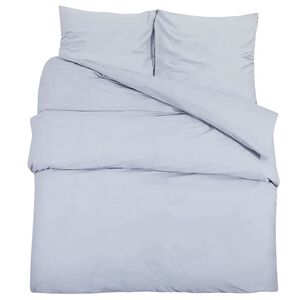 vidaXL Ensemble de housse de couette Gris 135x200 cm Microfibre l&eacute;g&egrave;re