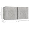 vidaXL Ensemble de meubles TV 4 pcs Gris b&eacute;ton Bois d'ing&eacute;nierie