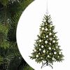 vidaXL Sapin de No&euml;l artificiel avec boules 150 cm 150 LED Blanc chaud