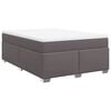 vidaXL Sommier &agrave; lattes de lit avec matelas Gris 160x200 cm Similicuir