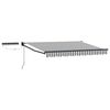 vidaXL Auvent r&eacute;tractable &eacute;lectrique Anthracite et blanc 3,5 x 2,5 m