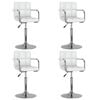vidaXL Chaises pivotantes &agrave; manger lot de 4 blanc similicuir