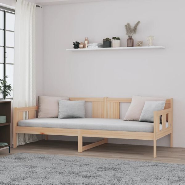vidaXL Lit de jour sans matelas bois de pin massif 90x190 cm