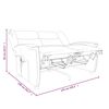 vidaXL Fauteuil de massage inclinable &agrave; 2 places cr&egrave;me tissu