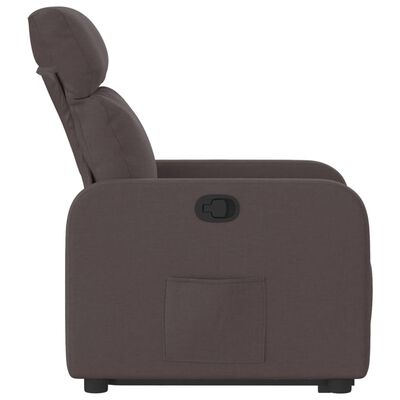 vidaXL Fauteuil inclinable marron foncé tissu