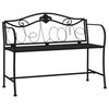 vidaXL Banc de jardin 2 places 104 cm Noir Acier