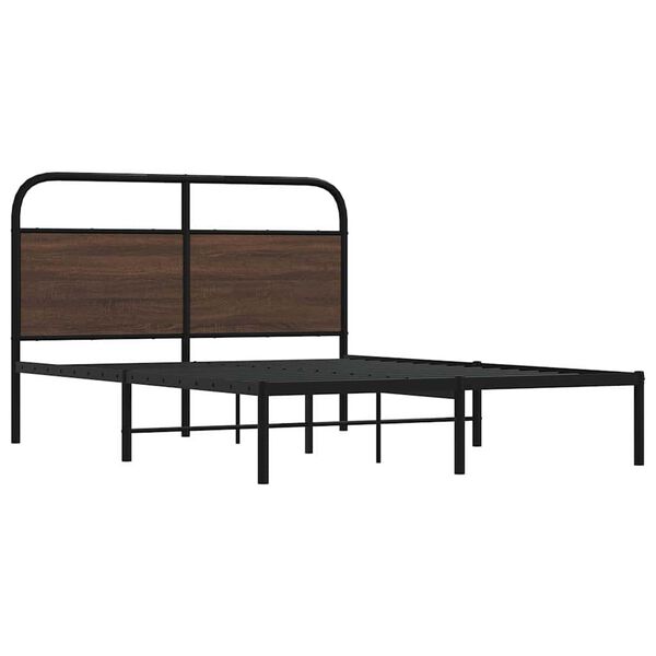 vidaXL Cadre de lit sans matelas 140x190 cm chêne marron