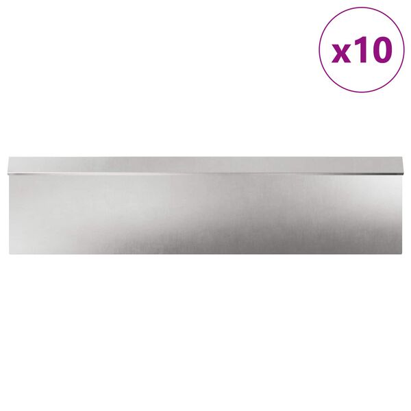 vidaXL Cl&ocirc;tures anti-limaces 16 pcs Argent Acier inoxydable