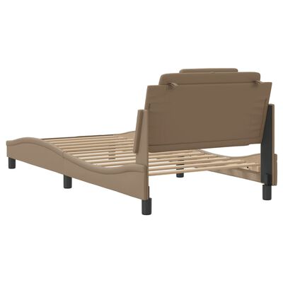 vidaXL Cadre de lit sans matelas cappuccino 100x200 cm similicuir