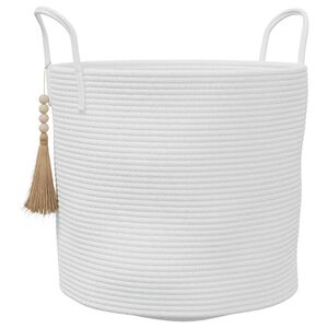 vidaXL Panier de rangement blanc &Oslash;40x35 cm coton