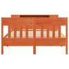 vidaXL Lit biblioth&egrave;que sans matelas cire marron 160x200 cm pin massif