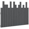vidaXL T&ecirc;te de lit murale Gris 108x3x80 cm Bois massif de pin