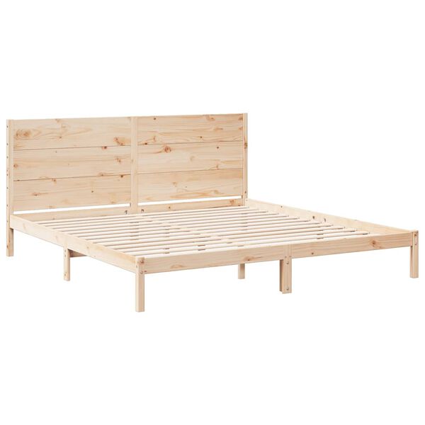 vidaXL Cadre de lit extra long sans matelas 200x220 cm bois massif