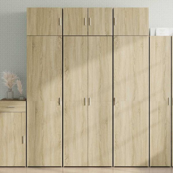vidaXL Buffet haut ch&ecirc;ne sonoma 70x42,5x185 cm bois d'ing&eacute;nierie