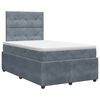 vidaXL Lit boxspring avec matelas Gris fonc&eacute; 120 x 200 cm Velours