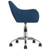 vidaXL Chaise pivotante de salle &agrave; manger Bleu Tissu