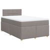 vidaXL Sommier &agrave; lattes de lit avec matelas taupe 120x190 cm tissu