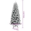 vidaXL Sapin de No&euml;l artificiel avec 150 LED avec support Blanc 120 cm