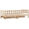vidaXL Lit de jour avec tiroirs sans matelas 90x200 cm bois massif