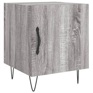 vidaXL Table de chevet sonoma gris 40x40x50 cm bois d'ing&eacute;nierie