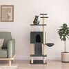 vidaXL Arbre &agrave; chat avec griffoirs en sisal Gris fonc&eacute; 153 cm