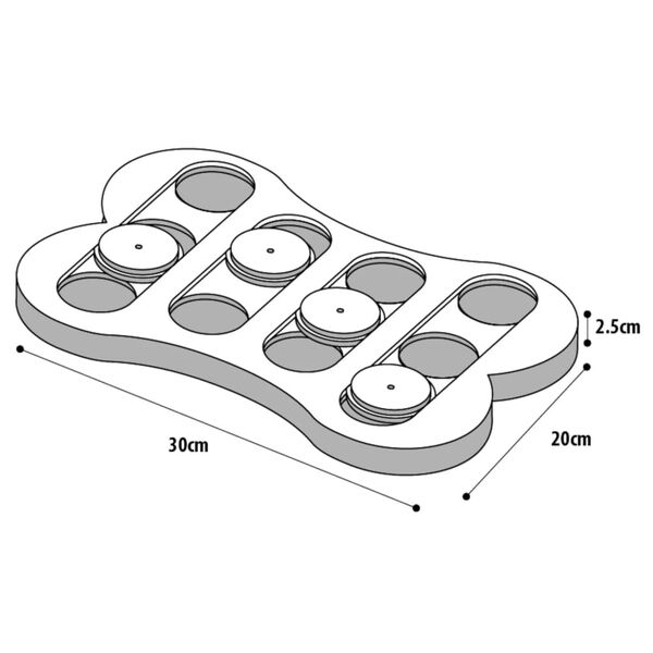 FLAMINGO Jouet d'entra&icirc;nement c&eacute;r&eacute;bral Apollo 30x20 cm Bois