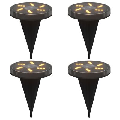 vidaXL Lampes solaires de sol et piquets de sol extérieur 4 pcs