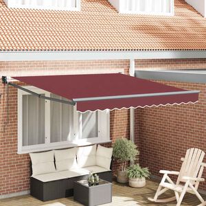 vidaXL Auvent r&eacute;tractable automatique bordeaux 300x250 cm