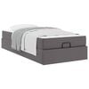 vidaXL Cadre de lit avec matelas Autre 2 pi&egrave;ces Gris PVC