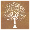 vidaXL Décoration murale jardin 55x55 cm acier corten design d'arbre