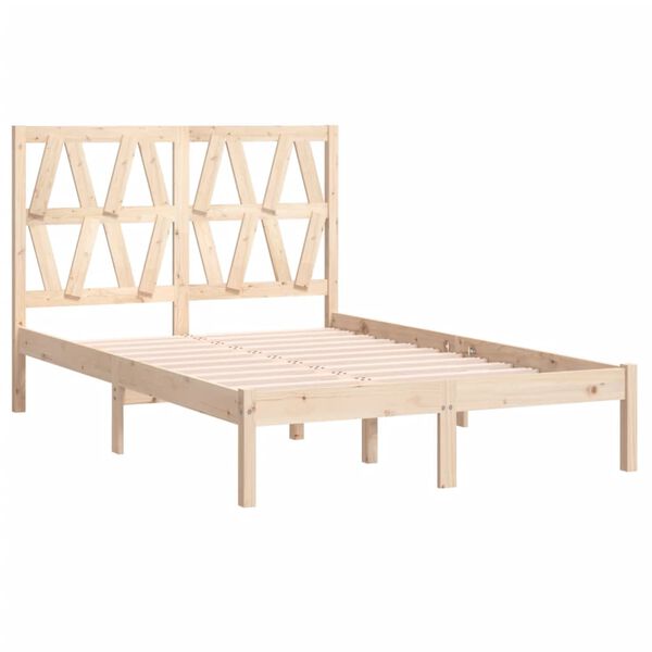 vidaXL Cadre de lit sans matelas bois massif 120x200 cm