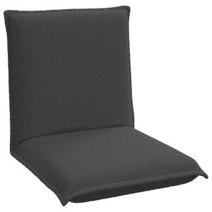 vidaXL Fauteuil de sol ajustable Gris fonc&eacute; Tissu en laine de mouton