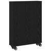 vidaXL Chariot de Rangement Étroit Chêne noir 48 x 13 x 68 cm