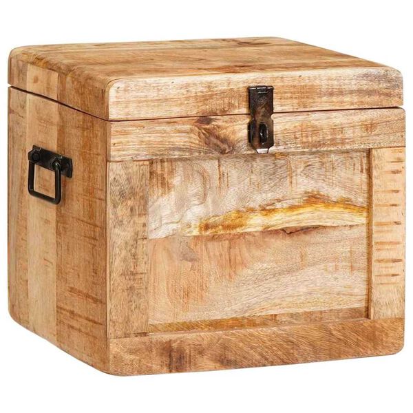 vidaXL Boîte de rangement avec stockage Marron Bois de mangue massif