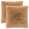 vidaXL Coussin avec oreiller HEERLEN 2 pi&egrave;ces Taupe Fleece PV