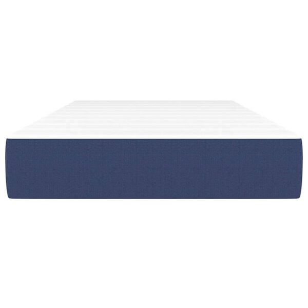 vidaXL Matelas de lit à ressorts ensachés Bleu 90x200x20 cm Tissu