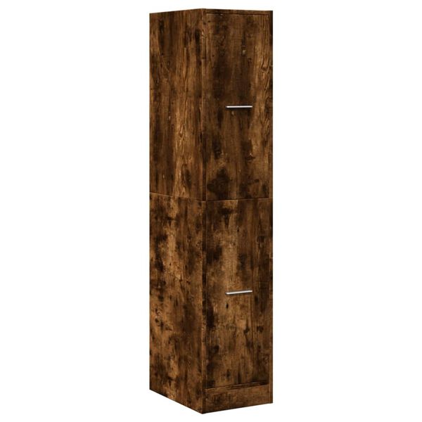vidaXL Armoire d'apothicaire ch&ecirc;ne fum&eacute; 30x41x144,5 cm bois ing&eacute;nierie