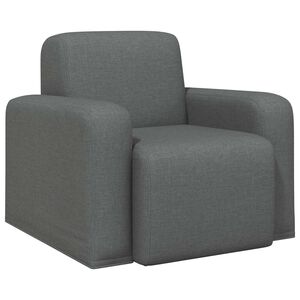 vidaXL Fauteuil Gris fonc&eacute; Tissu