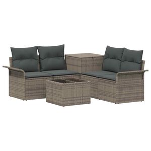 vidaXL Ensemble de Canap&eacute;s 6 pc 4-Nombre de places Gris et Gris fonc&eacute;