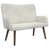 vidaXL Sofa 2 places Cr&egrave;me 115 x 61 x 87 cm Velours