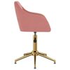 vidaXL Chaises pivotantes &agrave; manger lot de 6 rose velours