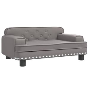 vidaXL Canap&eacute; pour enfants gris 70x45x30 cm similicuir