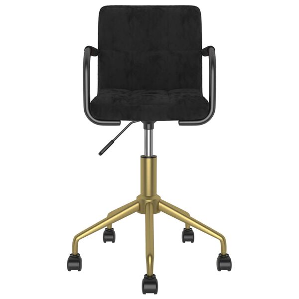 vidaXL Chaises pivotantes &agrave; manger lot de 2 noir velours