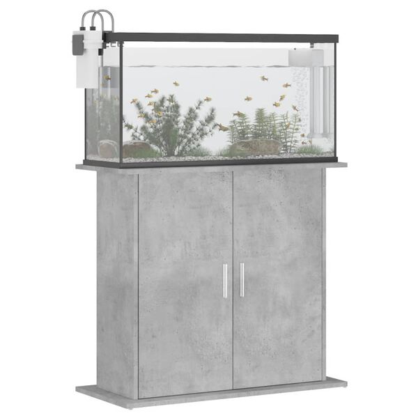 vidaXL Support d'aquarium en béton gris 81 x 36 x 73 cm Bois d'ingénierie