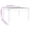 vidaXL Table de jardin blanc 82,5x82,5x45 cm bois massif de pin