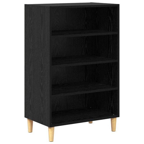 vidaXL Buffet Ch&ecirc;ne noir 57 x 35 x 89.5 cm Bois d'ing&eacute;nierie
