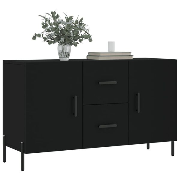 vidaXL Buffet noir 100x36x60 cm bois d'ingénierie