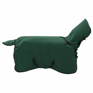 vidaXL Couverture &Eacute;quine Vert fonc&eacute; complet 75 cm Fleece en polyester