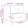 vidaXL Armoire de lit avec tiroir 2 pcs Bois ancien 40 x 35 x 47.5cm